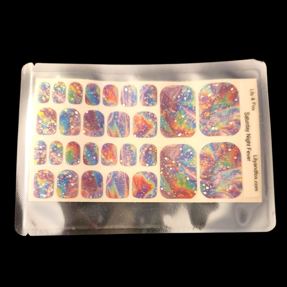 Colorful Nail Wraps for Toes